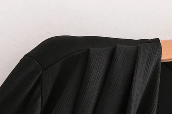 Sieviešu Retro sexy krusta v kakla garām piedurknēm melnā bodysuit krekls gadījuma kroku siāmas blūze playsuits femininas blusas LS2685