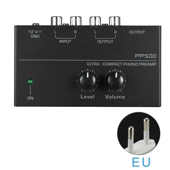 Audio Phono Preamp Ultra Kompakts Vinilplašu Elektronisko Preamplifier Līmeņa Apjoma Kontroli, FKU66