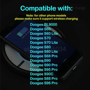 NILLKIN Qi 10W Ātru Bezvadu Lādēšanas par Doogee S95 S90 S68 S88 S96 Pro S90C Tālruņu Bezvadu Lādētāju Doogee S60 S70 S80 Lite