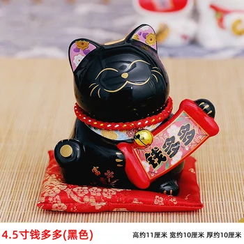 Laimīgs Kaķis Mazo Apdares Keramikas Radošās Dāvanu Mājās Apdares Biroja Galda Dekorēšana Fortune Cat 4.5 collu Feng shui mājās