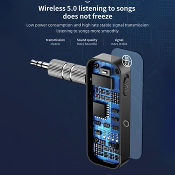 Tālruņa Bezvadu Audio Raidītājs Uztvērējs, 3,5 mm USB Stereo Mūzikas Bezvadu Adapteri AUX Bluetooth 5.0 Dongle Skaļrunis