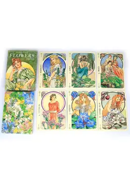 Ziedi Oracle Kartes 38 Kartēm Klāja Tarot Pilnas Angļu Ģimenes Puses Galda Spēle