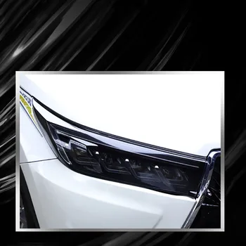 Toyota RAV4-2017 2018 Auto Lukturu Aizsardzības Plēves Uzlīmes, TPU Melns Caurspīdīgs Anti-Scratch Stils Apdare Grūts