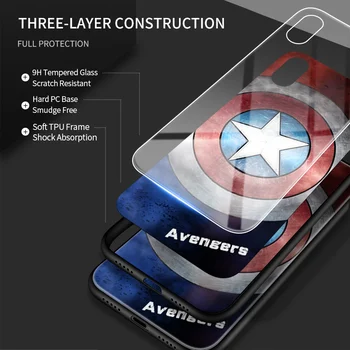 Par Oppo Realme 6 Pro Brīnums Avengers Gadījumā, Captain America, Rūdīta Stikla Vāks Oppo Realme X50 XT 5S X2 5 Reno 3 Pro Gadījumos