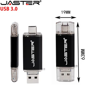 Pasūtījuma LOGO 3 IN 1 USB 3.0 Flash Drive 4G 8G 16GB 32GB 64GB 128G TPC Pildspalva Diskus Metāla Memory Stick OTG U Diska Reālā Jauda
