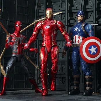 Marvel Varonis Ziemas Karavīrs Rīcības Attēls Modelis Avengers Liekami Kolekcijas Rotaļlietas Dzelzs Vīrs Spiderman Galda Dekorēšana Kolekcijas Rotaļlietas