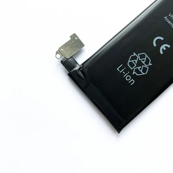 AYJ 10pcs/daudz Augstas Kvalitātes Akumulatoru iPhone 4 4G Rezerves Jaudu Pilnībā 1420 mAh Jaunu Šūnu 0 Nulles Cikla 800 Cikliem Dzīve