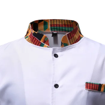 Āfrikas Dashiki Krekls Top Elsas Set 2 Gabals Apģērbs Uzstādīt Āfrikas Vīriešu Apģērbu 2019 Pavisam Jaunu garām Piedurknēm Dashiki Krekls ar Bikšu