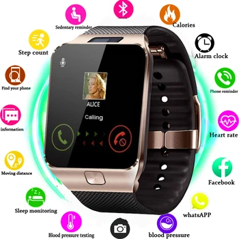 Smart Skatīties DZ09 Smart Pulkstenis Atbalsta TF SIM Kamera Vīriešiem, Sievietēm, Sporta Bluetooth rokas Pulkstenis Samsung Huawei Xiaomi Android Tālrunis