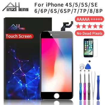AAAAA Ekrāns LCD iPhone 6s 6 7 8 Plus LCD Displejs Priekš iPhone 5 5S SE Ekrāna Asamblejas Digitizer Ar 3D Touch LCD Nomaiņa
