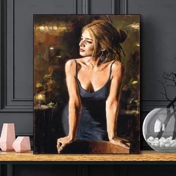 Slim Dzimums Sievietes Portrets pie Sienas Mākslas Drukāšana, Kanvas HD Gleznas Plakāts, Sienas Priekšstatu par Dzīves Telpu Dekorēšana Mājas Apdare