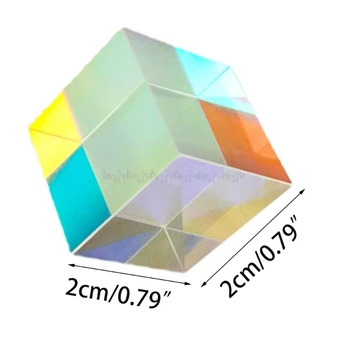 Krāsains Kombains Sadalītāja Krusta Dichroic Cube RGB Prizma, Optiskais Stikls Trijstūra Prizmu 20mm