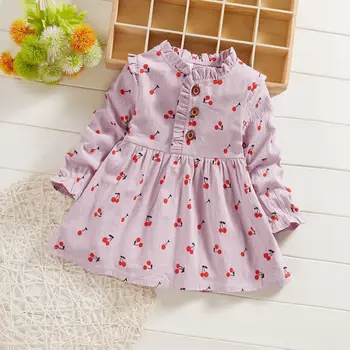 Bērnu, meiteņu kleitas, pavasara rudens toddler modes cottong puse kleita drēbes bebe meitenes zīdaiņu dzimšanas dienu apģērbs, apģērbs 2020