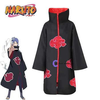 Jauno Modes Anime Naruto Konan Akatsuki Uchiha Itachi Cosplay Melns Apmetnis Kostīmi Pieaugušo Komiksu Drēbes Galvu Drēbes Bērniem