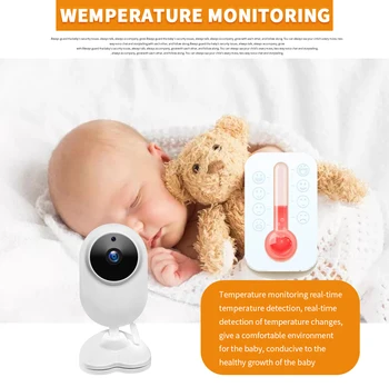 1080P 4.3 collu Ekrāns, Bezvadu Video Aukle, Baby Monitors Ar Kameru Drošības 2MP Babyfoon Temperatūras Uzraudzīt Nakts Redzamības