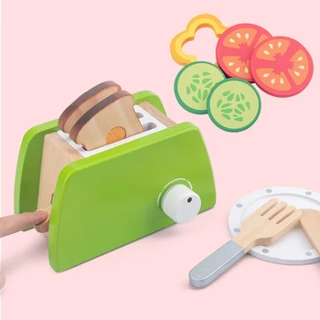 Koka Kid ' s Play House rotaļlietas Simulācija Reālā Dzīve Virtuves Maize Maker Pankūku maker salāti bērni mācīšanās sākumā izglītības rotaļlieta