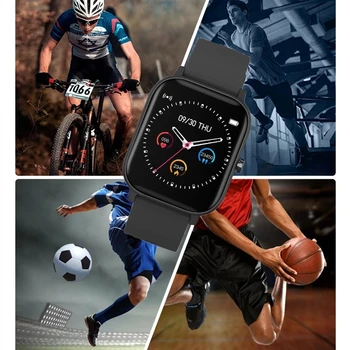 LIGE P8 Smart Skatīties Vīrieši Sievietes smartwatch Sporta Fitnesa Tracker IPX7 Ūdensdrošs LED skārienekrānu piemērots Android vai ios