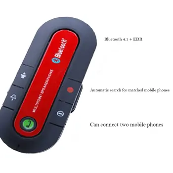 Jaunu Bluetooth Brīvroku Automašīnas Komplekts Bluetooth Bezvadu Tālruņa Skaļrunis MP3 Mūzikas Atskaņotājs, saulessarga Klipsis Skaļruni ar Auto Lādētāju