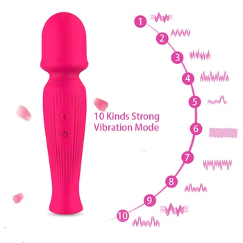 OLO 10 Režīmi Vibrators Burvju Nūjiņu Klitora Maksts Sprauslas Stick Vibratori Spēcīgas Vibrācijas Sieviešu Masturbator Seksa Rotaļlietas Sievietēm