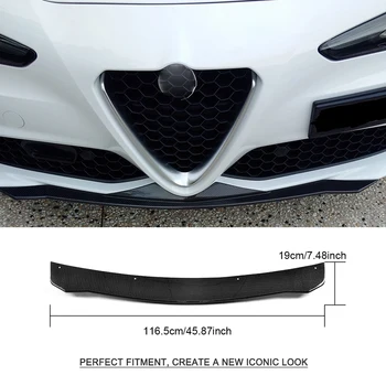 Priekšējā Bufera Lūpu Zoda Sadalītāji Priekšauts Cupwings par Alfa Romeo Giulia Quadrifoglio Bāzes Sedans 4 Durvju - 2018 Oglekļa Šķiedras