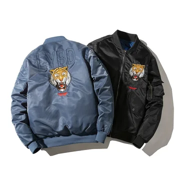 Vīriešu modes Tiger Izšuvumi bomber jacket Gadījuma universitāte militārā jaka Sieviešu O-veida Kakla vējjaka 2020 