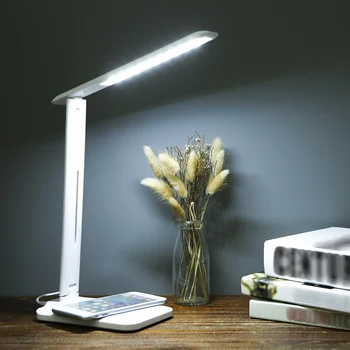 Bezvadu Uzlāde LED Galda Lampa USB Nakts Gaisma Pieskaras Kontrole 3 Režīmi Eye-rūpes Galda lampas, Gultas Gaismas, Birojs Guļamistaba