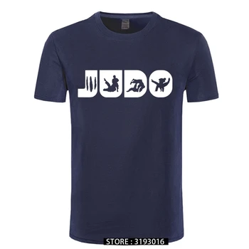 Džudo Mākslas Logo Modelis T Krekls Vīriešiem Crewneck Kokvilnas Drukāt Tee Kreklu Ziemassvētku Dienā Camisas Hombre Zaudēt Modes Gadījuma Tshirt