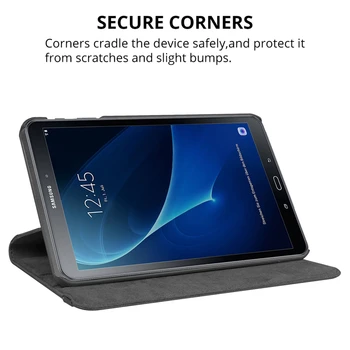 Tablet Case for Samsung Galaxy Tab A6 10.1 2016 T585 T580 SM-T580 T580N PU Ādas 360 Rotējoša Stāvēt Stila Būtiska Gadījumos