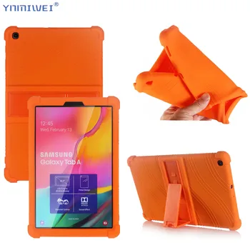 Tablet Case for Samsung Galaxy Tab 10.1 2019 T510 T515 Stāvēt Segtu Mīksta Silikona Samsung Tab 10.1 2019 Tablete Gadījumā