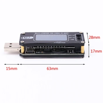 DC USB Solis uz AUGŠU/uz Leju Barošanas Modulis Palielināt Buks Pārveidotājs, LCD Voltmetrs Ammeter Akumulatora Jaudu un Testeris Temperatūras Displejs